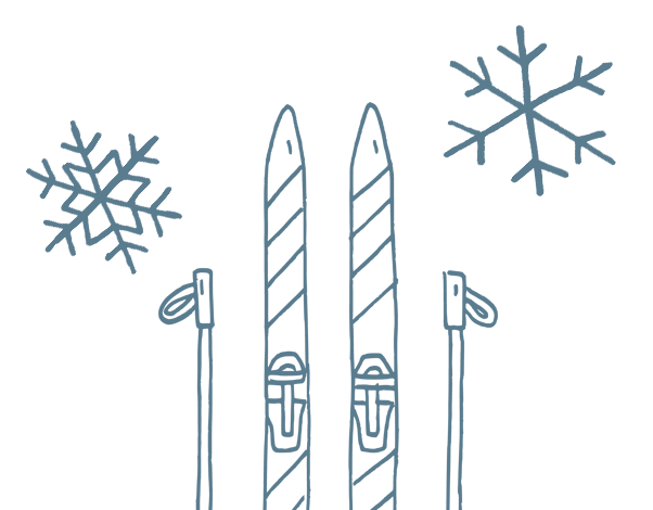 Ski Snowflakes