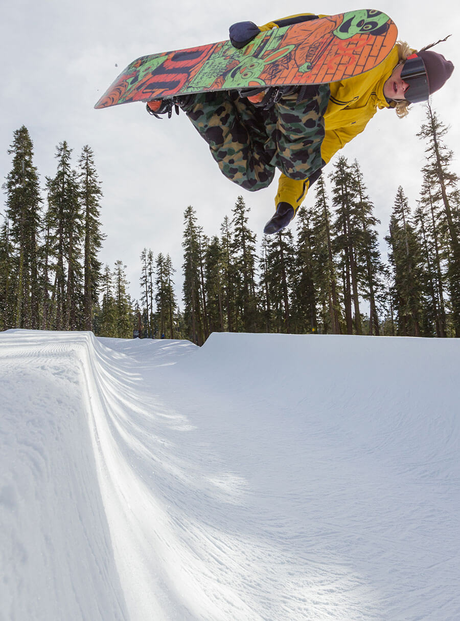 Sierra Athlete Catching Big Air out of Halfpipe